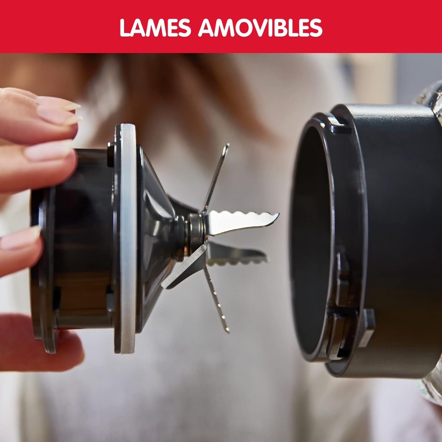 Moulinex Perfect Mix + Blender haute vitesse, 1200 W, Bol verre 2L, 3 programmes automatiques, Smoothie, Glace pilée, Nettoyage automatique