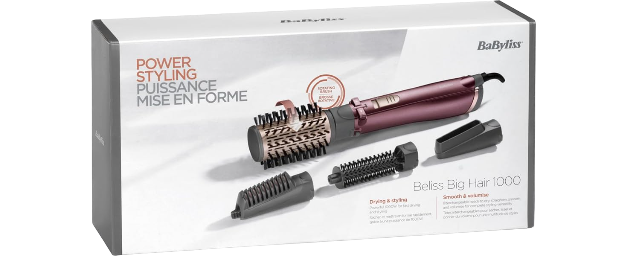 BaByliss - AS960E - Brosse soufflante Beliss Big Hair 1000 4-en-1 Rotative