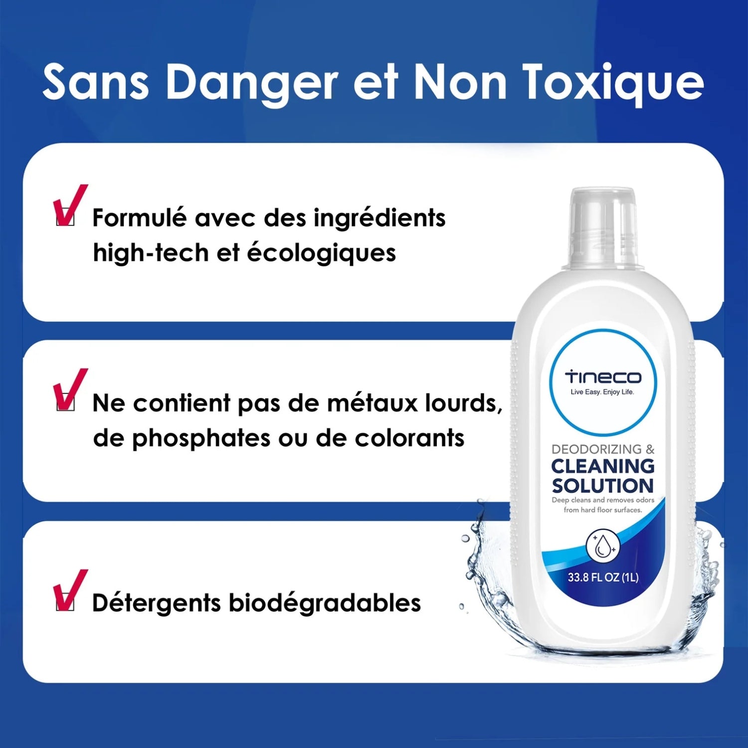 TINECO Solution de nettoyage pour aspirateur laveur 1L