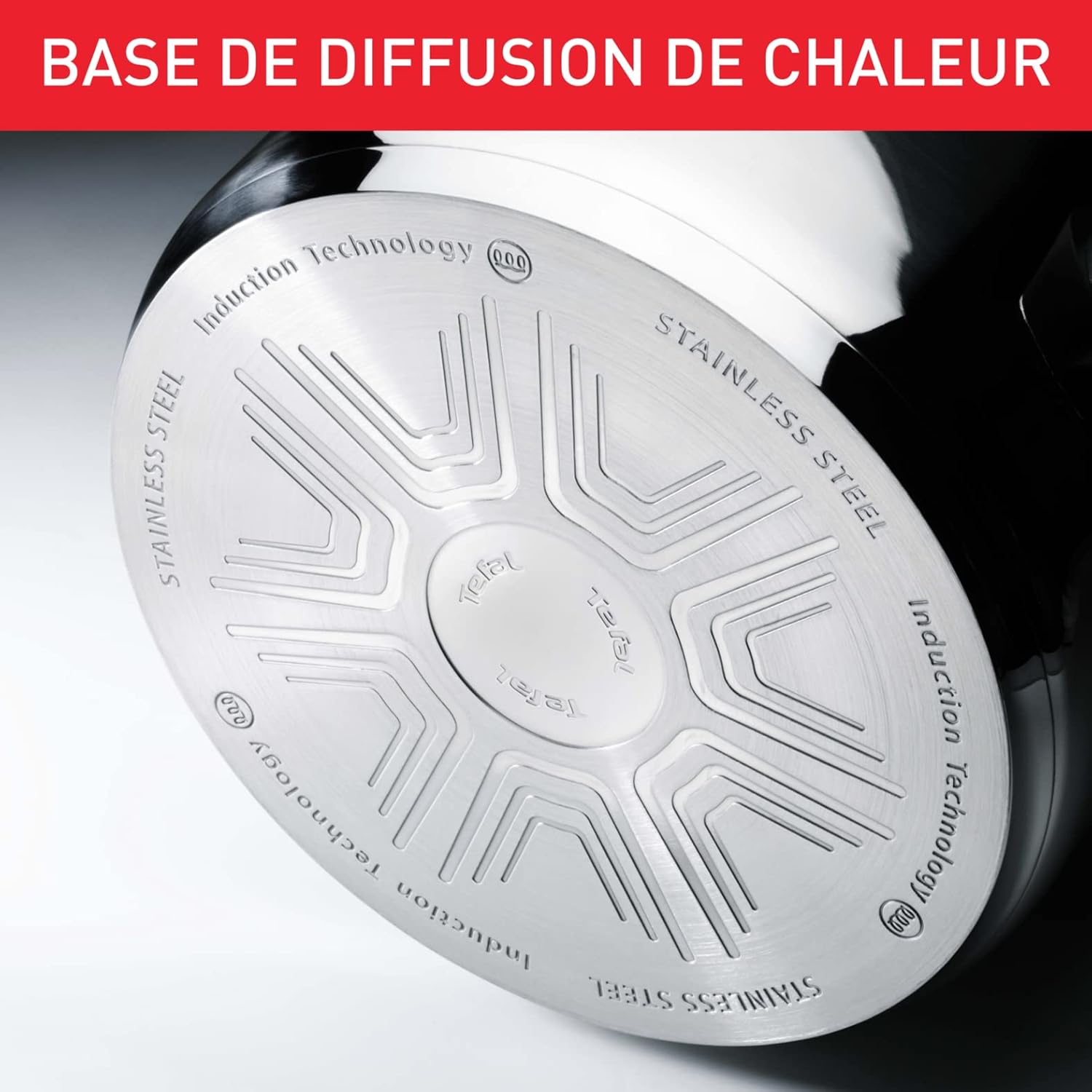 Tefal Duetto On – Batterie de cuisine 9 pièces induction en acier inoxydable