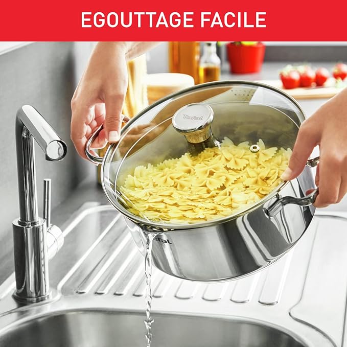 Tefal Duetto On – Batterie de cuisine 9 pièces induction en acier inoxydable