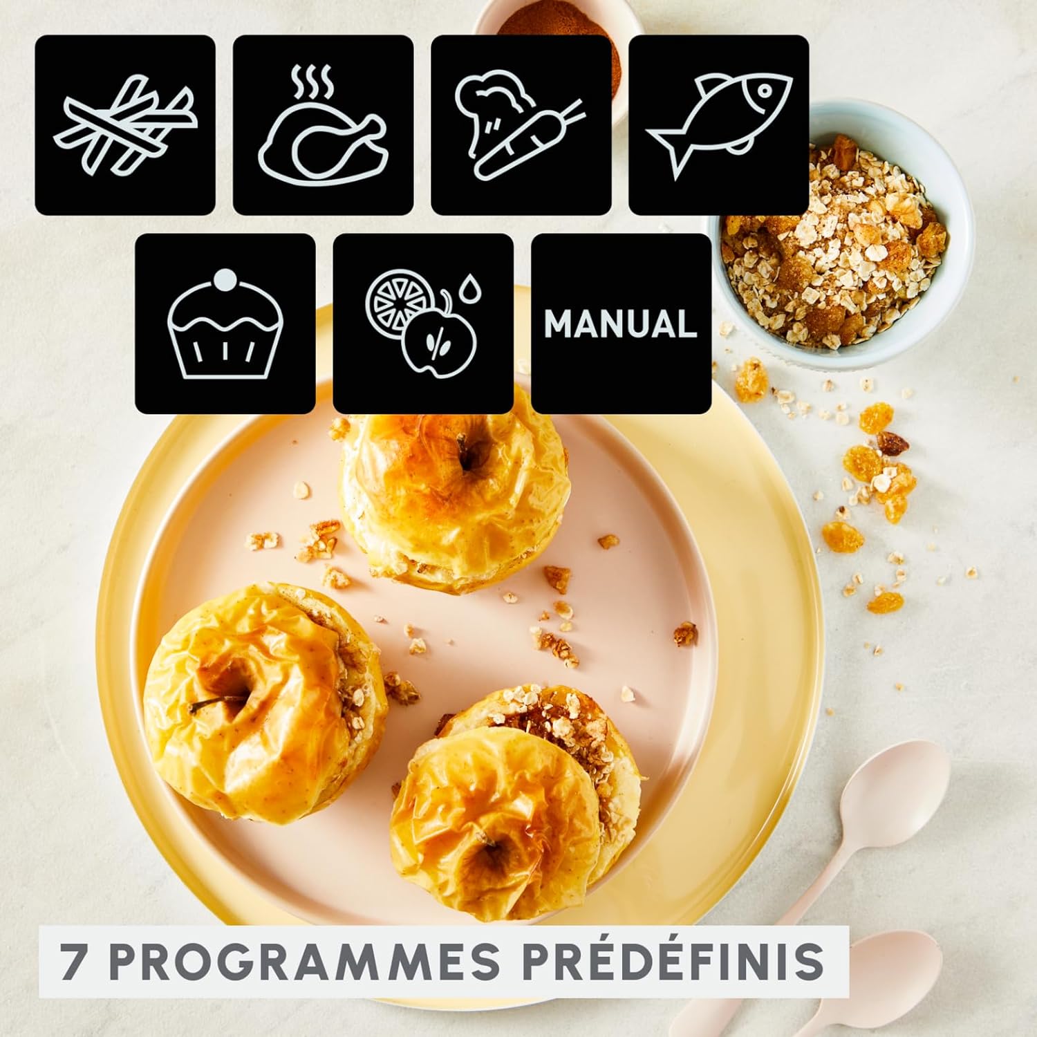 Moulinex Friteuse sans huile, Capacité 8,3 L easy fry and grill