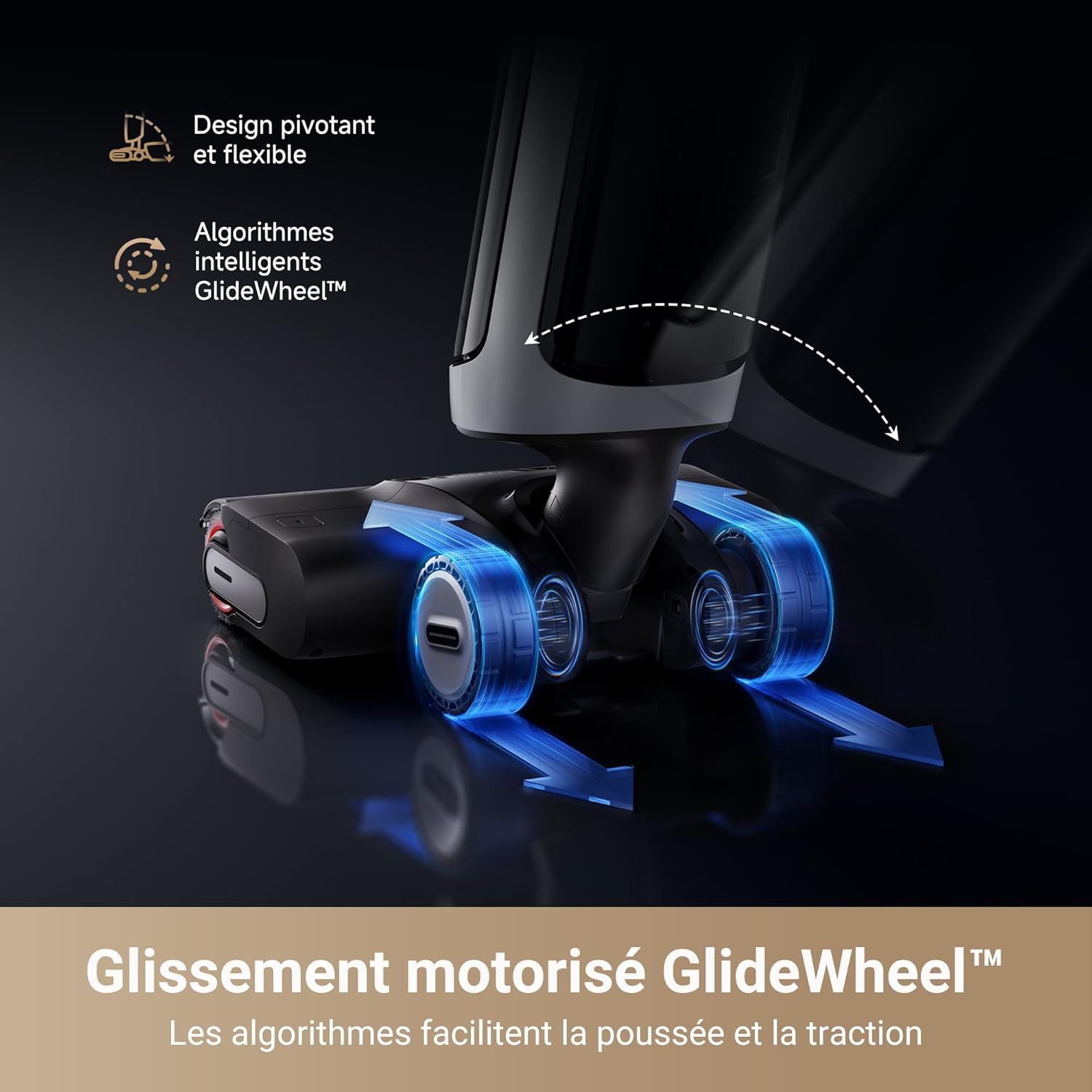 dreame H14 Pro Aspirateur Laveur Sec Et Humide, Design Plat à 180°