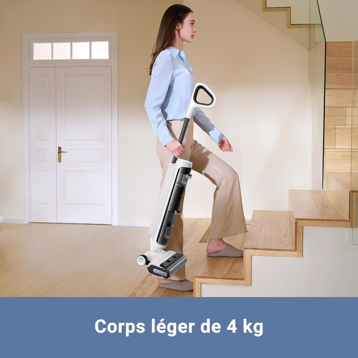 Mova K20 Aspirateur Laveur Sans Fil, Aspire et Lave en 1 Passage, 30 min, Auto-Nettoyage