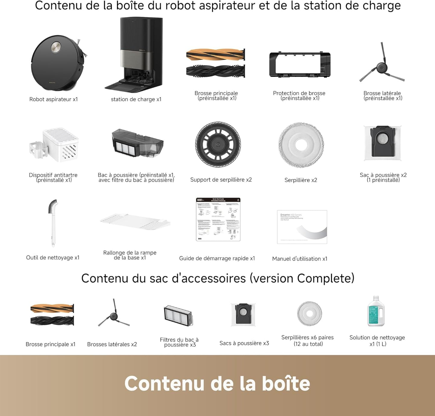 Dreame X50 Ultra Complete Noir Robot Aspirateur Laveur