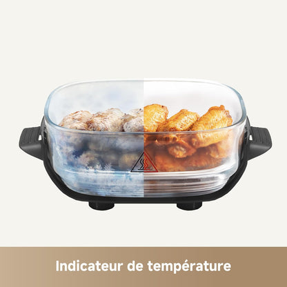 Friteuse à Air Dreame Tasti 4.5L + 2.5L - Sans Huile, Technologie Intelligente, 12 Programmes Automatiques