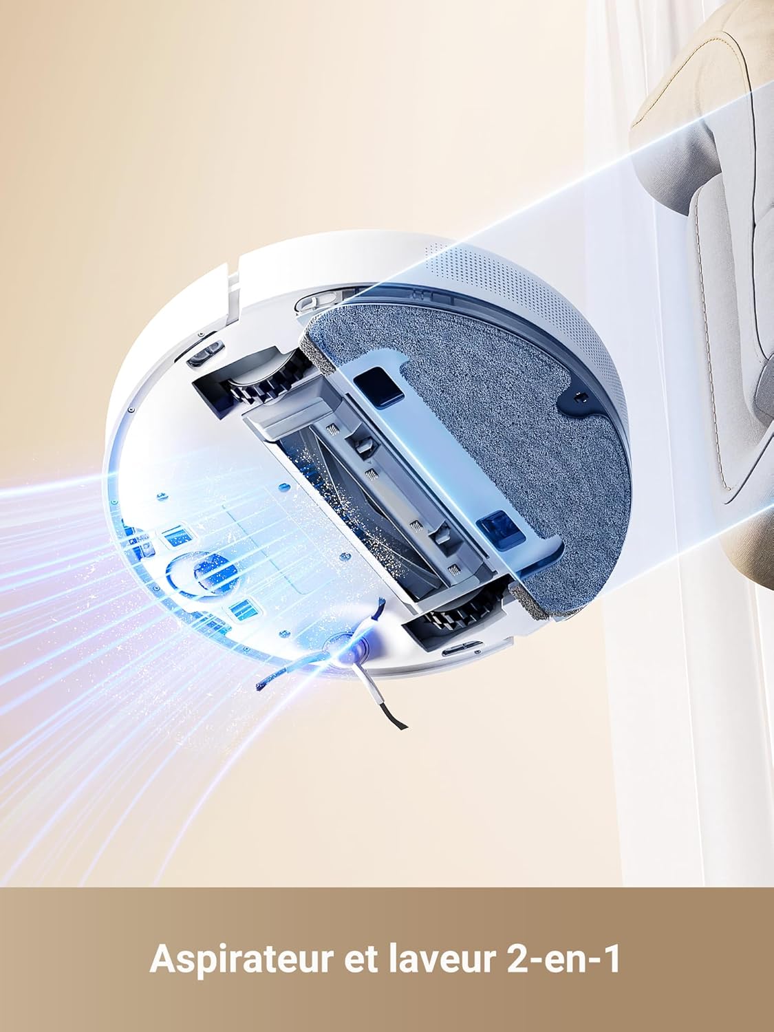 dreame D10 Plus Gen 2 Robot Aspirateur Laveur avec Vidange Automatique Poussière,