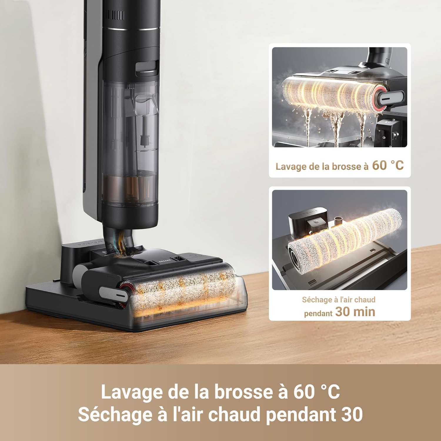 Dreame H12 Pro système lavage brosse dans 30 min
