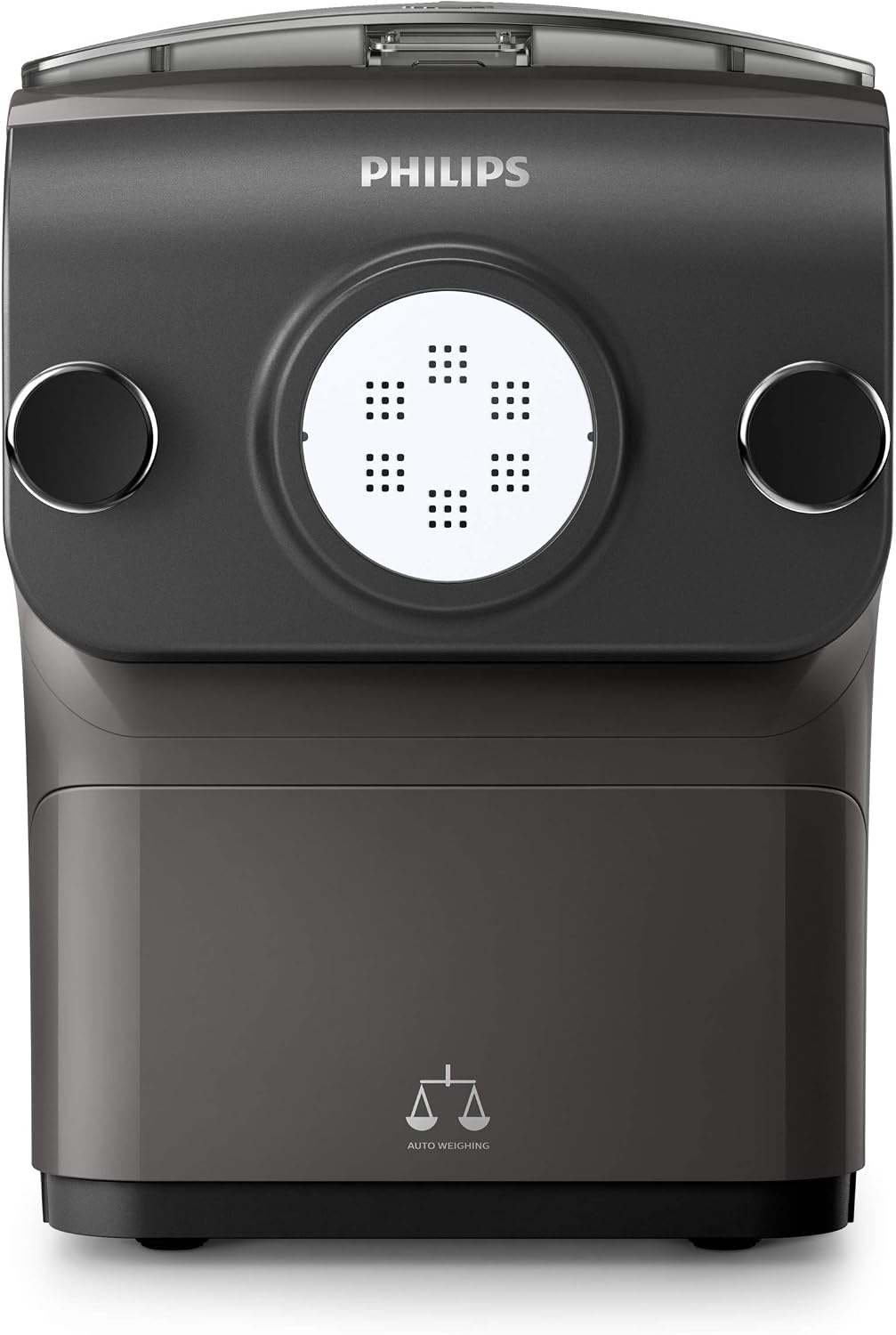 Façade de la Philips Pasta Maker HR2382/15 avec disque de forme