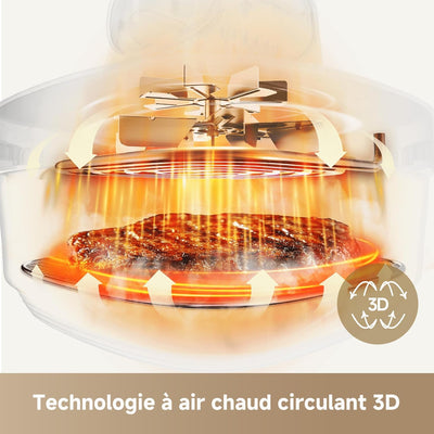 Friteuse à Air Dreame Tasti 4.5L + 2.5L - Sans Huile, Technologie Intelligente, 12 Programmes Automatiques