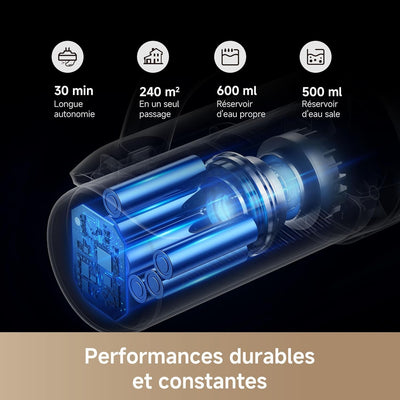 Aspirateur Mova K30 Humide et Sec, Portée Plate 180°, Aspiration 18 kPa