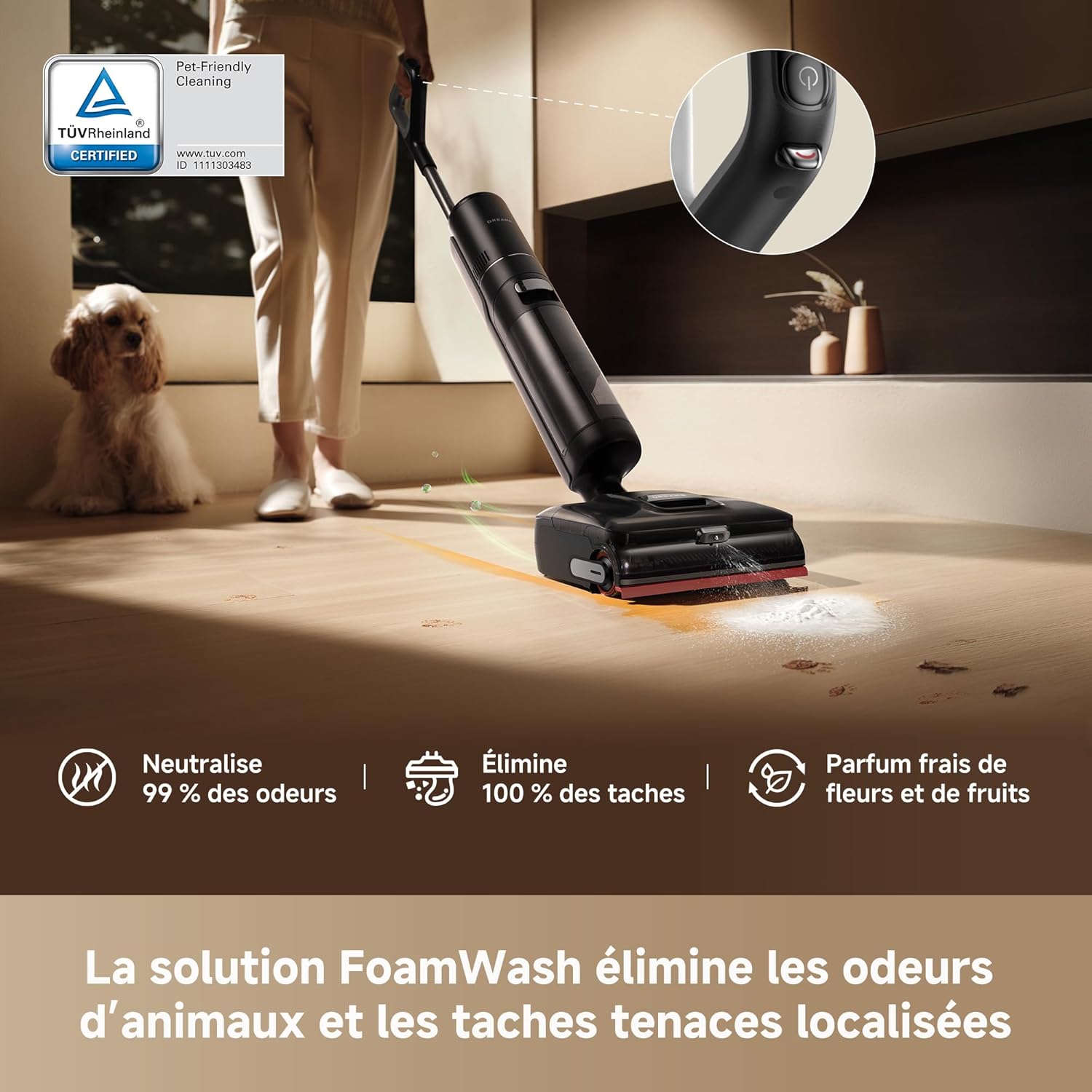 Dreame H15 Pro FoamWash - Aspirateur Laveur avec Technologie Mousse