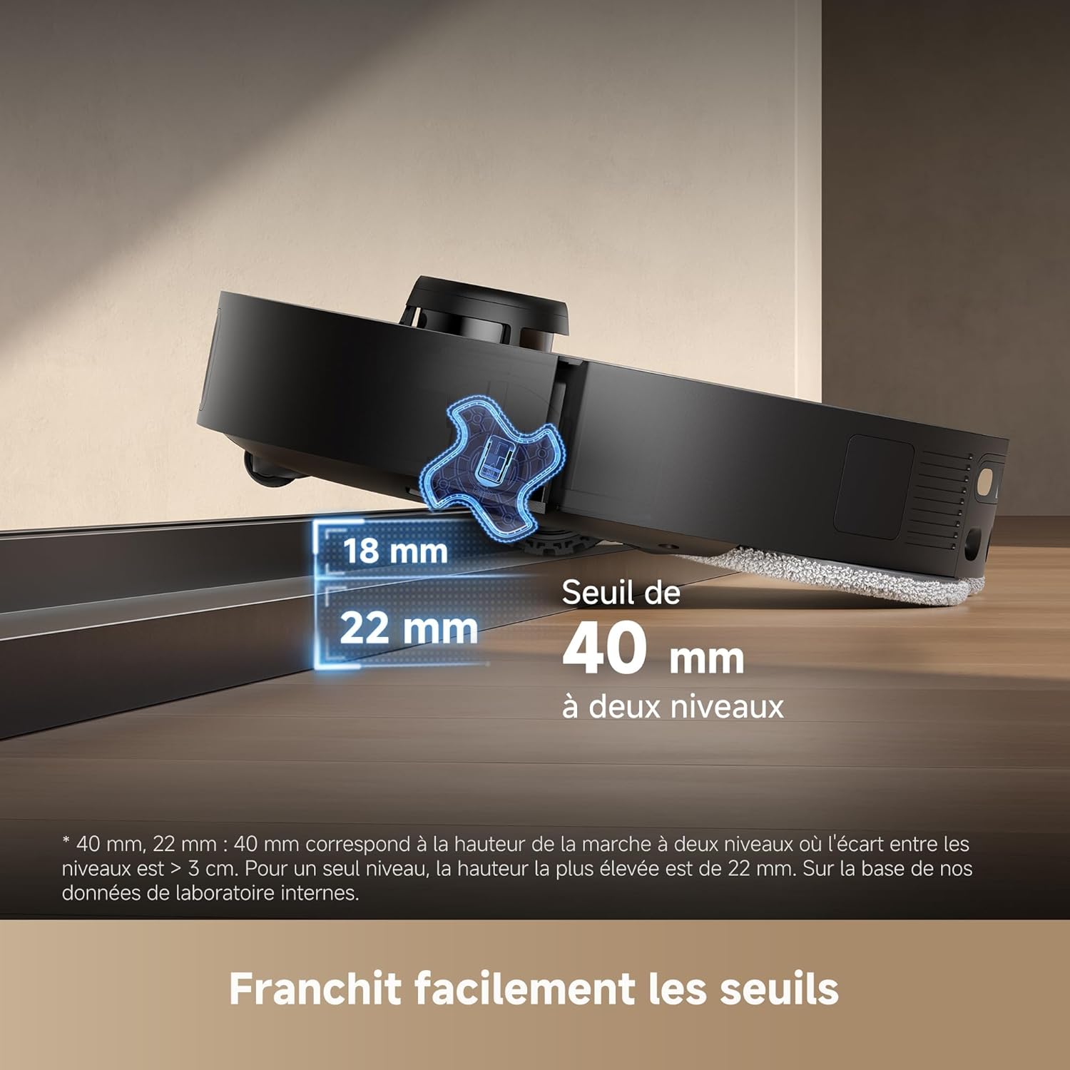 Dreame L40S Pro Ultra Noir – Robot Aspirateur Laveur Auto-Nettoyant 19000 Pa