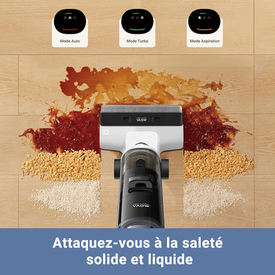 Mova K20 Aspirateur Laveur Sans Fil, Aspire et Lave en 1 Passage, 30 min, Auto-Nettoyage
