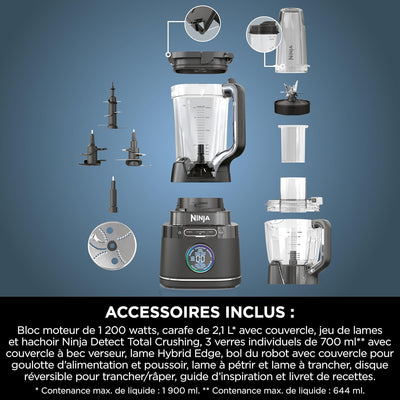Ninja Detect Power Blender Pro 3-en-1 - Technologie BlendSense Intelligente 1200W