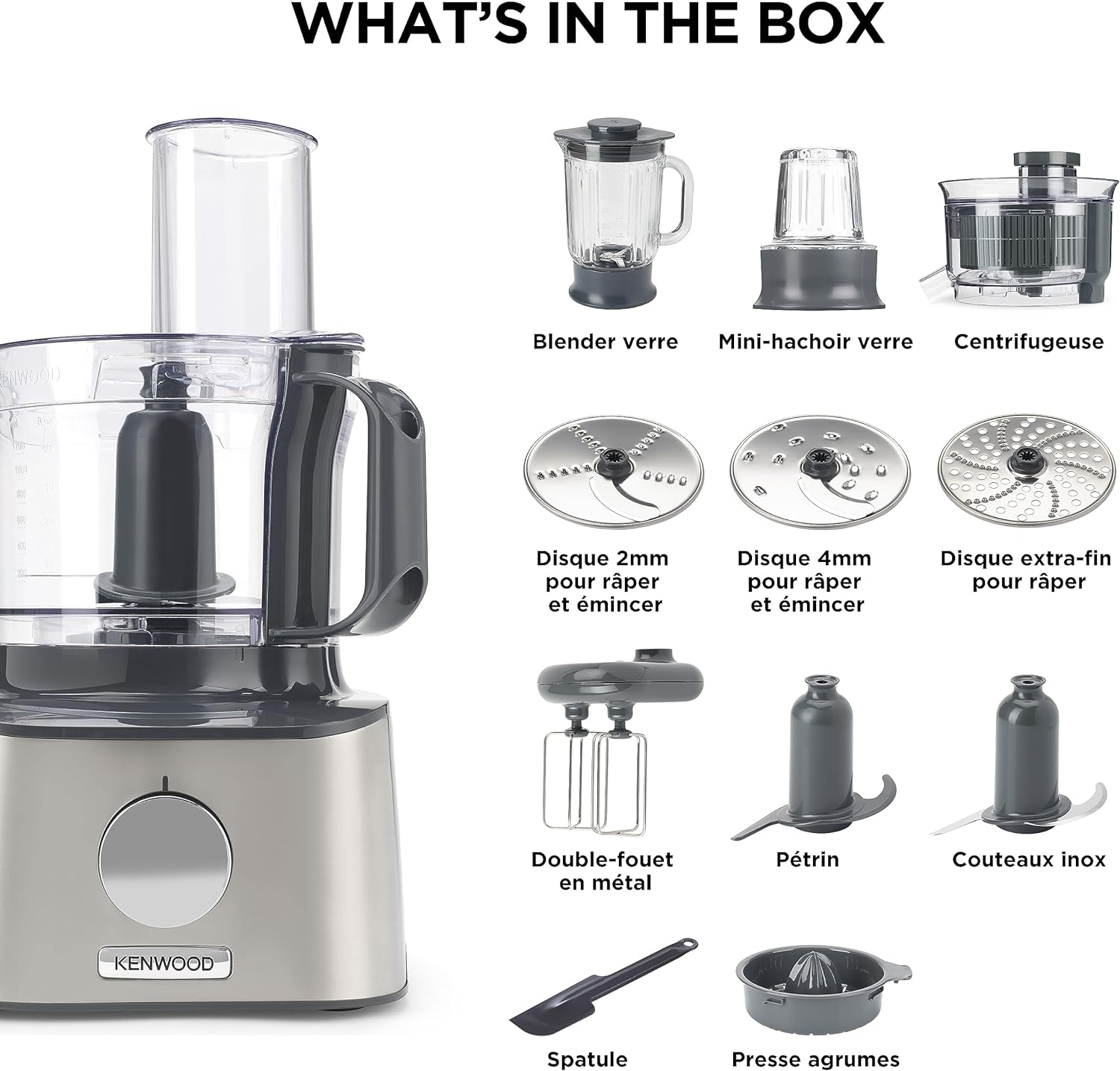 Kenwood robot multi fonction  multipropriétés compact all in one system food processor