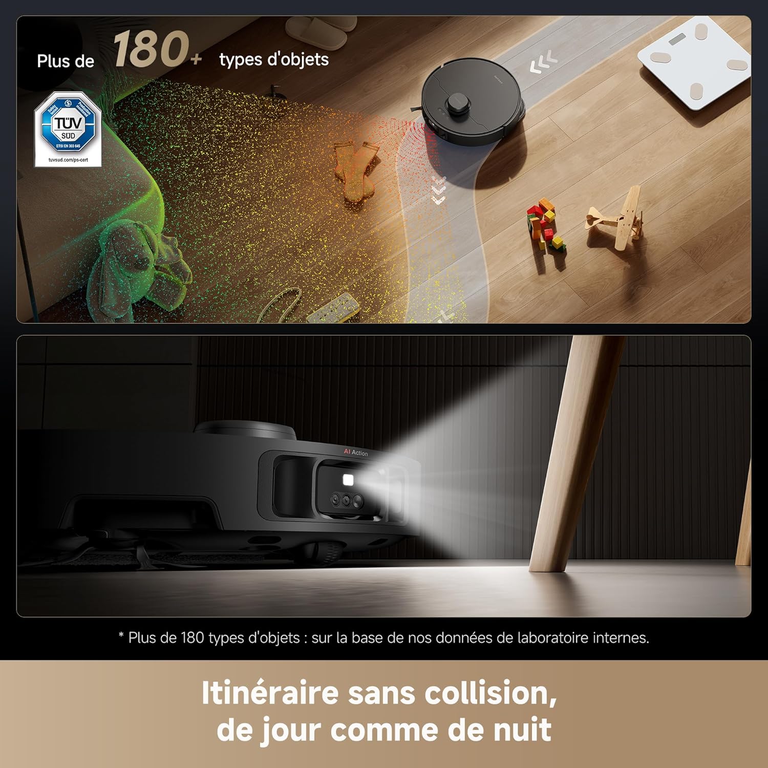 Dreame L40S Pro Ultra Noir – Robot Aspirateur Laveur Auto-Nettoyant 19000 Pa