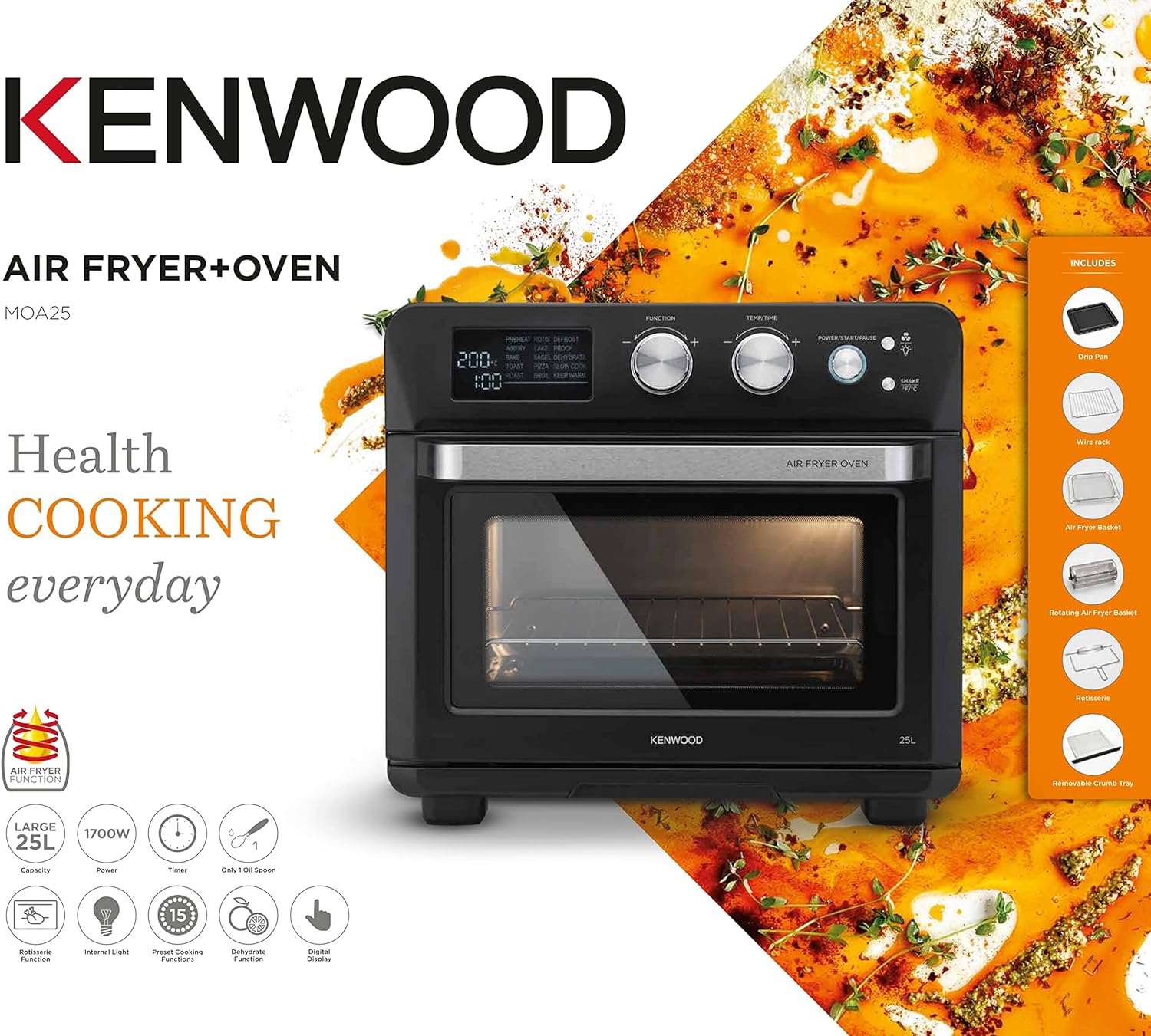 Kenwood friteuse sans huil + four de 25 litres – photo 2 – Algérie