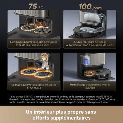 Dreame L40S Pro Ultra Noir – Robot Aspirateur Laveur Auto-Nettoyant 19000 Pa