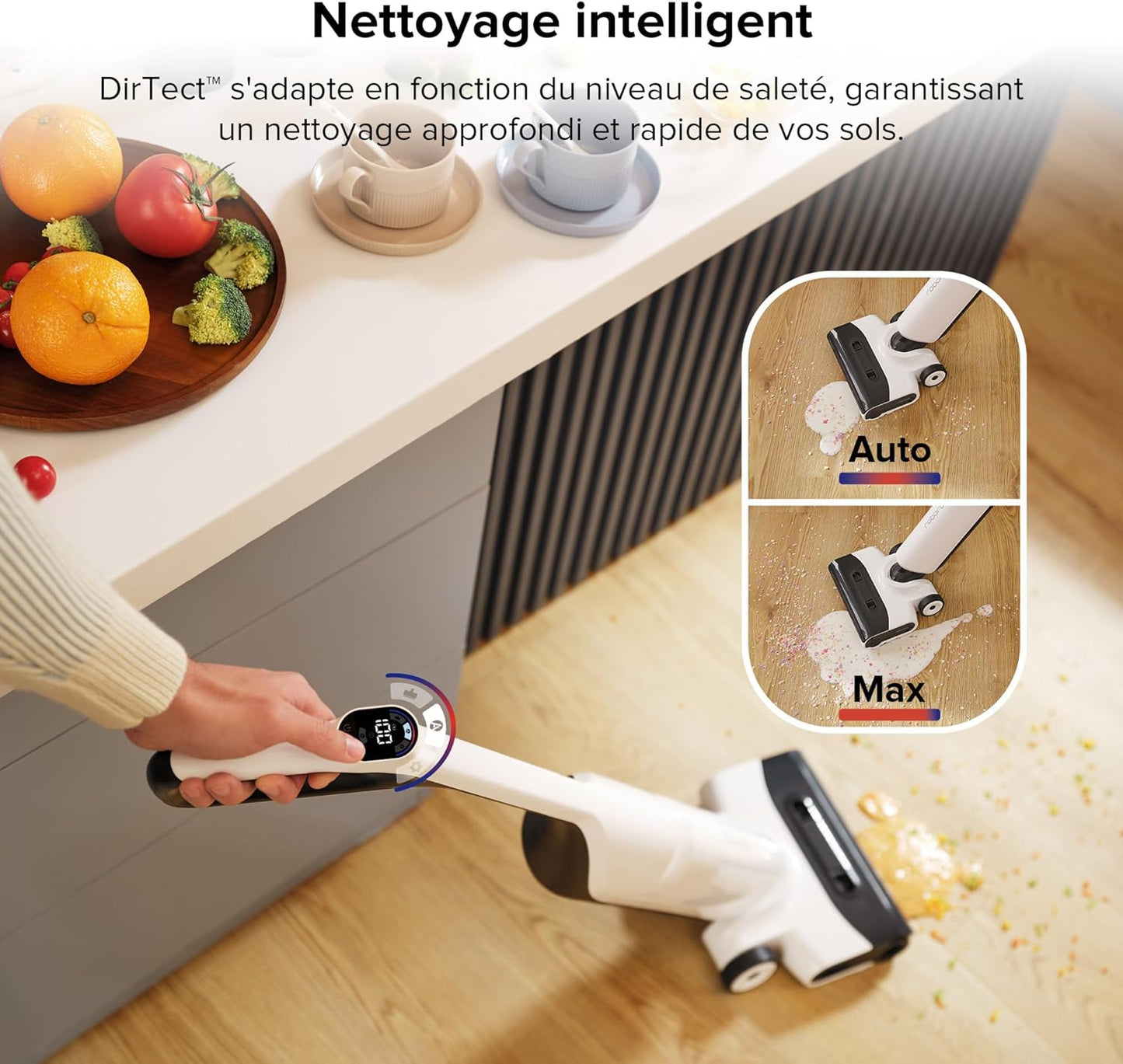 Roborock Flexi Lite – L’Aspirateur Balai Intelligent pour Nettoyage Humide et Sec