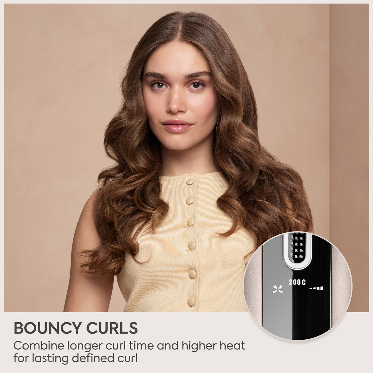 Boucles définies et rebondies et écran 200°C du boucleur BaByliss Style Secret Air