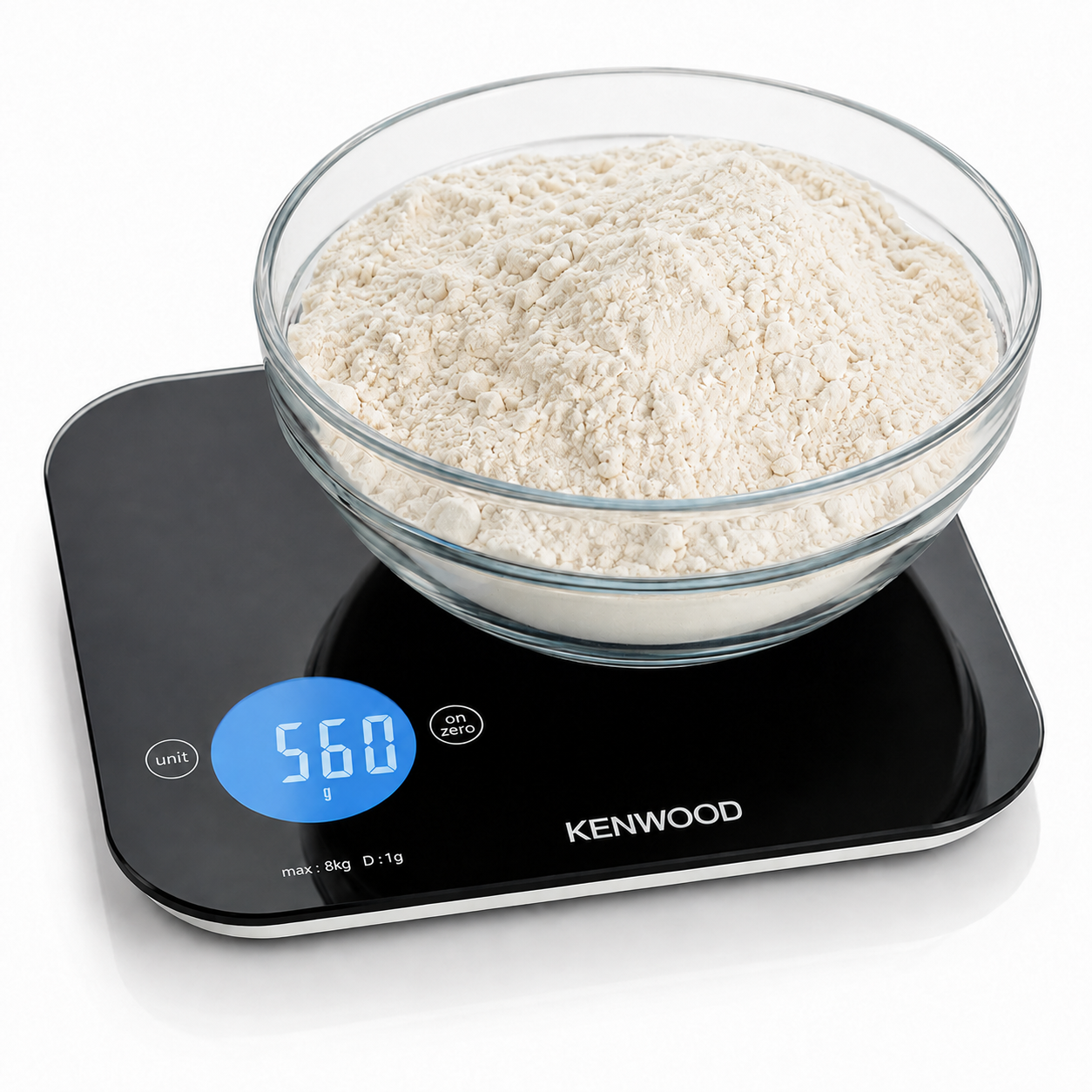 Kenwood Balance de Cuisine Numérique WEP50 – Verre Trempé Tactile, 8 kg, Noir – photo 2 – Algérie