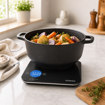 Kenwood Balance de Cuisine Numérique WEP50 – Verre Trempé Tactile, 8 kg, Noir – photo 7 – Algérie