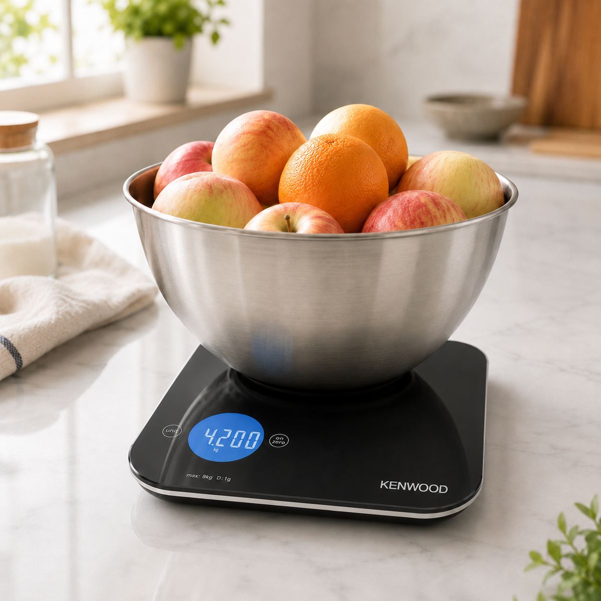 Kenwood Balance de Cuisine Numérique WEP50 – Verre Trempé Tactile, 8 kg, Noir – photo 8 – Algérie