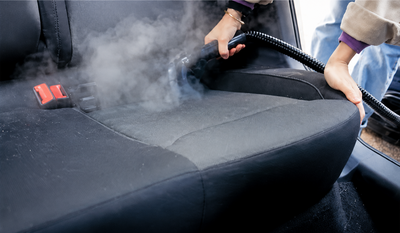 Nettoyage vapeur d'un siège de voiture avec le Valberg SP7
