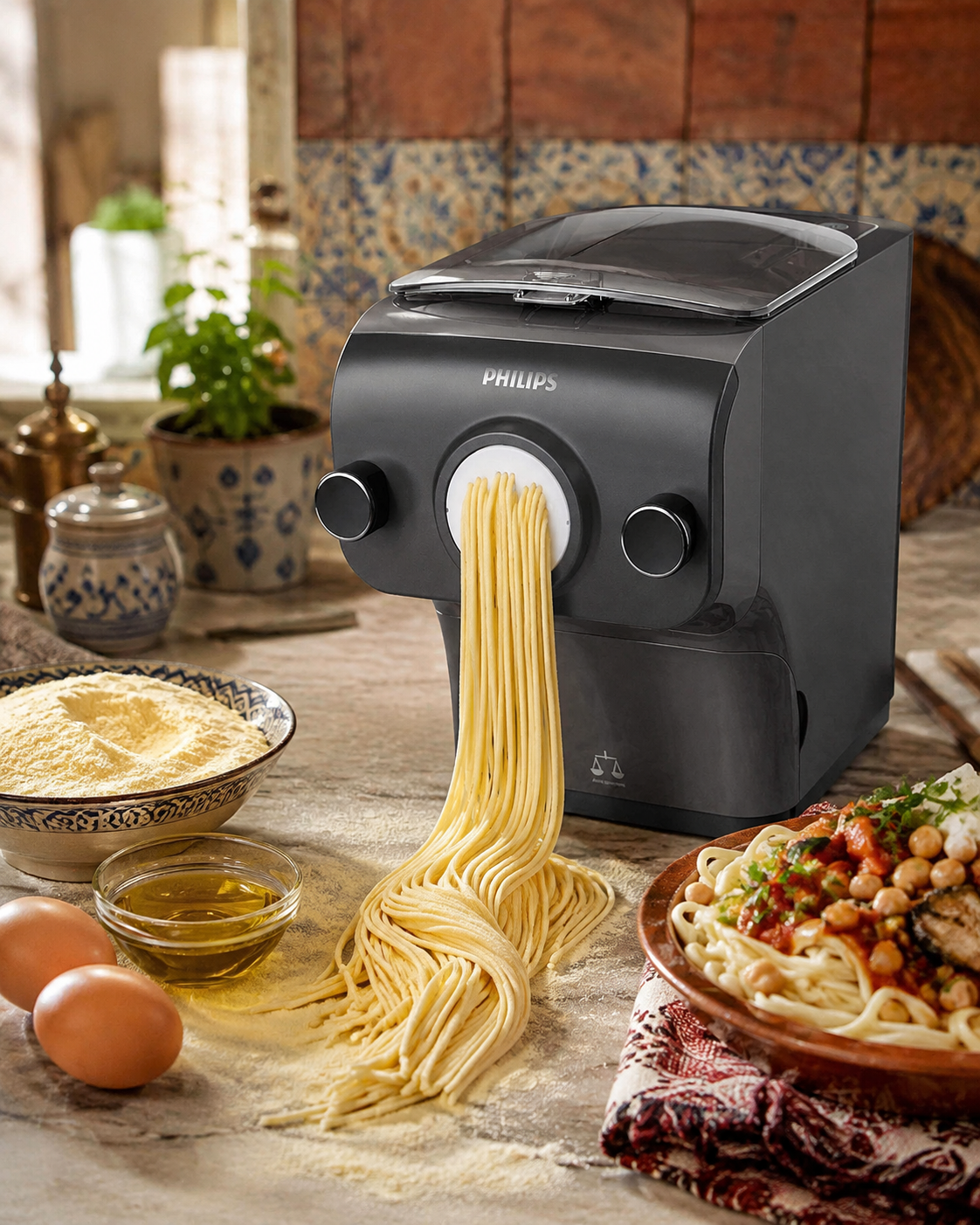 Pâtes fraîches maison préparées avec la Philips Pasta Maker