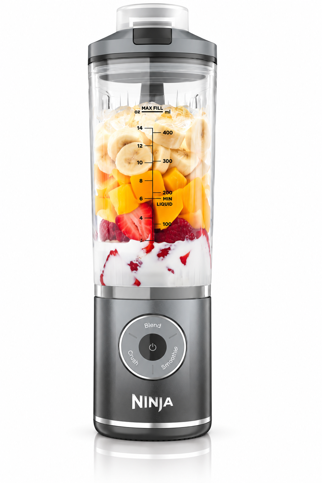 Ninja Blast Max – Blender Portable Sans Fil Rechargeable 570 ml | Auto-iQ Smoothie & Glace