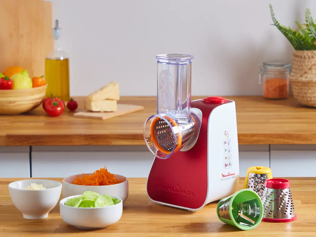 Moulinex Fresh Express Nectar 4-en-1 - Râpe, Tranche et Prépare des Jus
