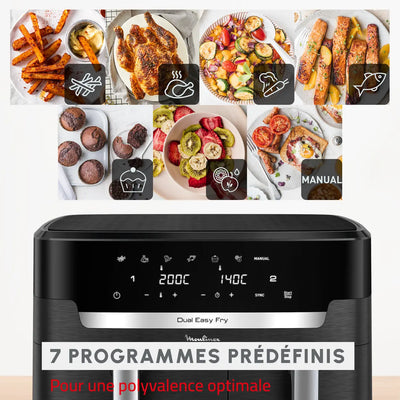 Friteuse à air Dual Easy Fry XXL, Cuisson synchronisée, Capacité de 11 L, 6 à 10 personnes