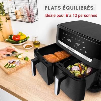 Friteuse à air Dual Easy Fry XXL, Cuisson synchronisée, Capacité de 11 L, 6 à 10 personnes