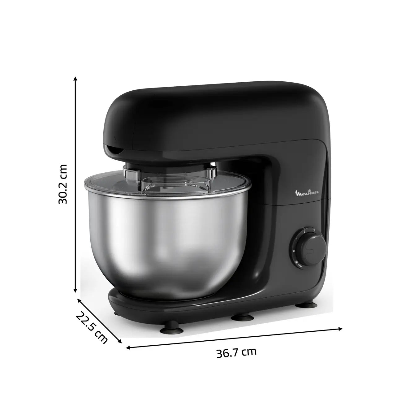 Moulinex Robot pâtissier avec hachoir à viande Bake Essential, bol 4.8 L, kit de pâtisserie, 800 W