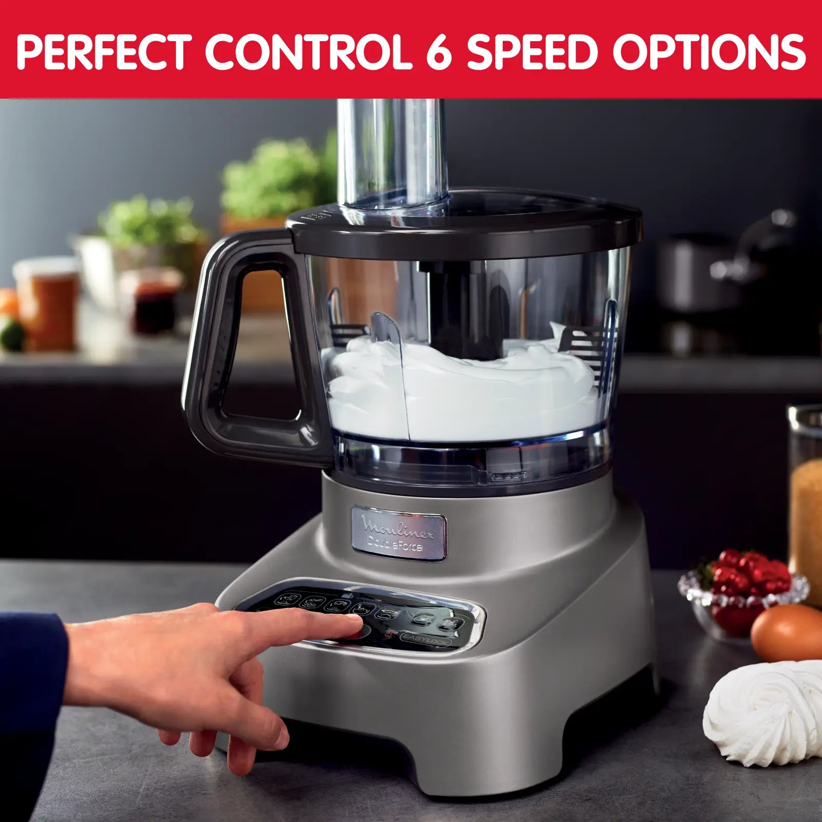 Moulinex DoubleForce Robot multifonction - 1.000W - 10 accessoires