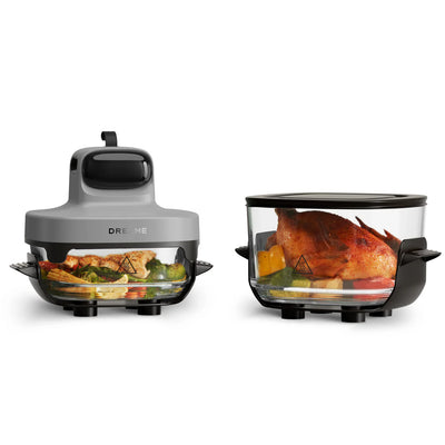 Friteuse à Air Dreame Tasti 4.5L + 2.5L - Sans Huile, Technologie Intelligente, 12 Programmes Automatiques