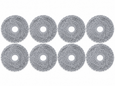 8 serpillières rondes en microfibre grise d'origine pour Dreame X50 Ultra Complete – Algérie