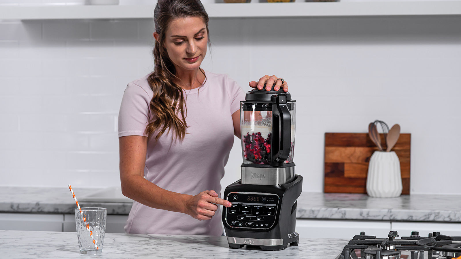 Ninja Foodi Blender chauffant avec Auto-iQ - 10 programmes - 1000W