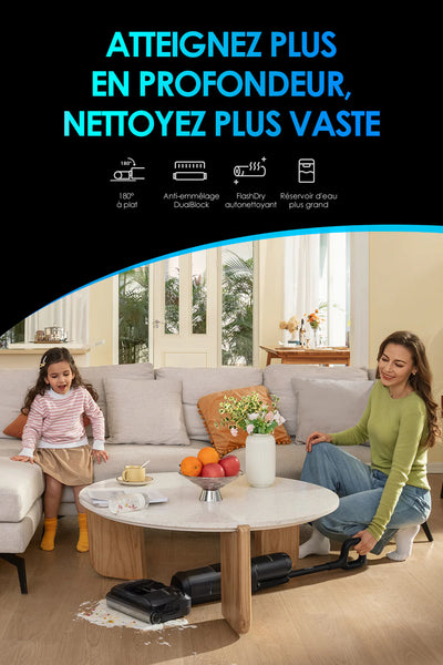 Tineco Floor One S7 Stretch – Aspirateur Laveur Sans Fil Intelligent