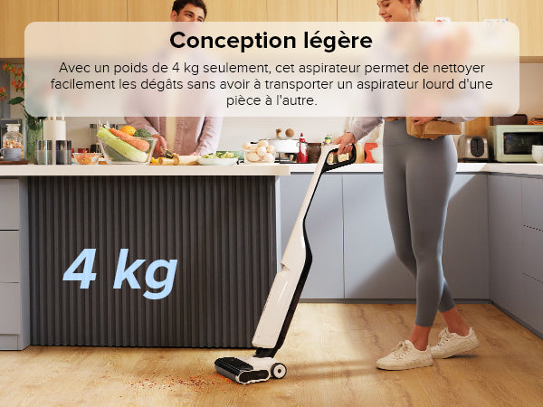 Roborock Flexi Lite – L’Aspirateur Balai Intelligent pour Nettoyage Humide et Sec