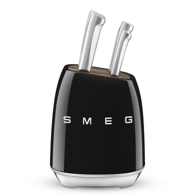 SMEG Set de Couteaux Professionnels 6 Pieces avec Bloc en Bois