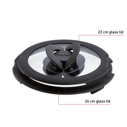 Tefal Ingenio Couvercles en verre 22/24 cm