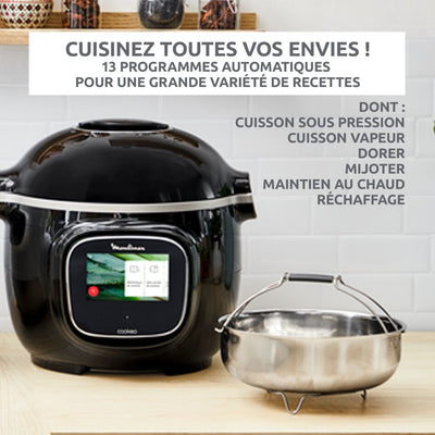 Cookeo Touch WiFi – 13 programmes automatiques et panier vapeur
