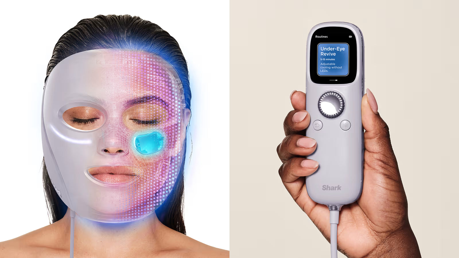 Shark Masque LED Visage Universel – Technologie Dermatologique à Domicile