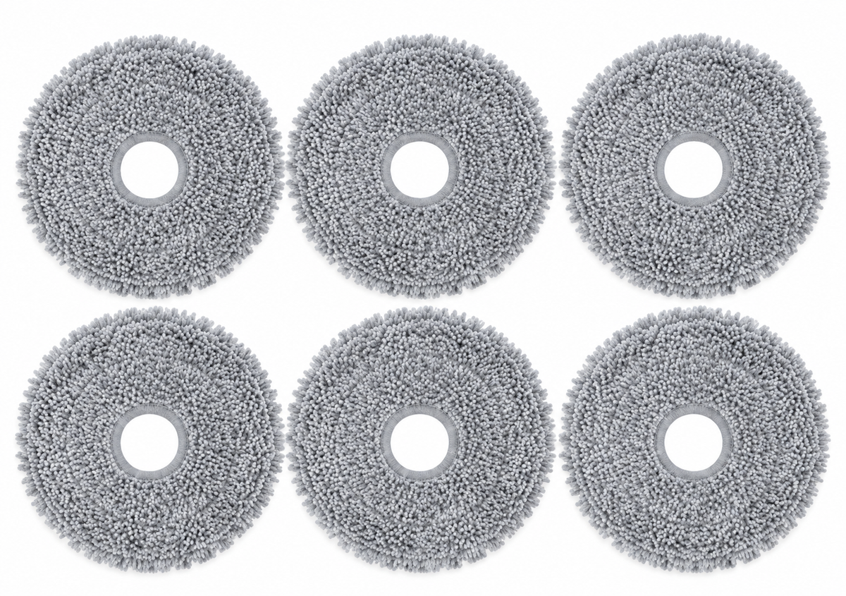 6 serpillières rondes en microfibre grise d'origine pour Dreame X50 Ultra Complete – Algérie