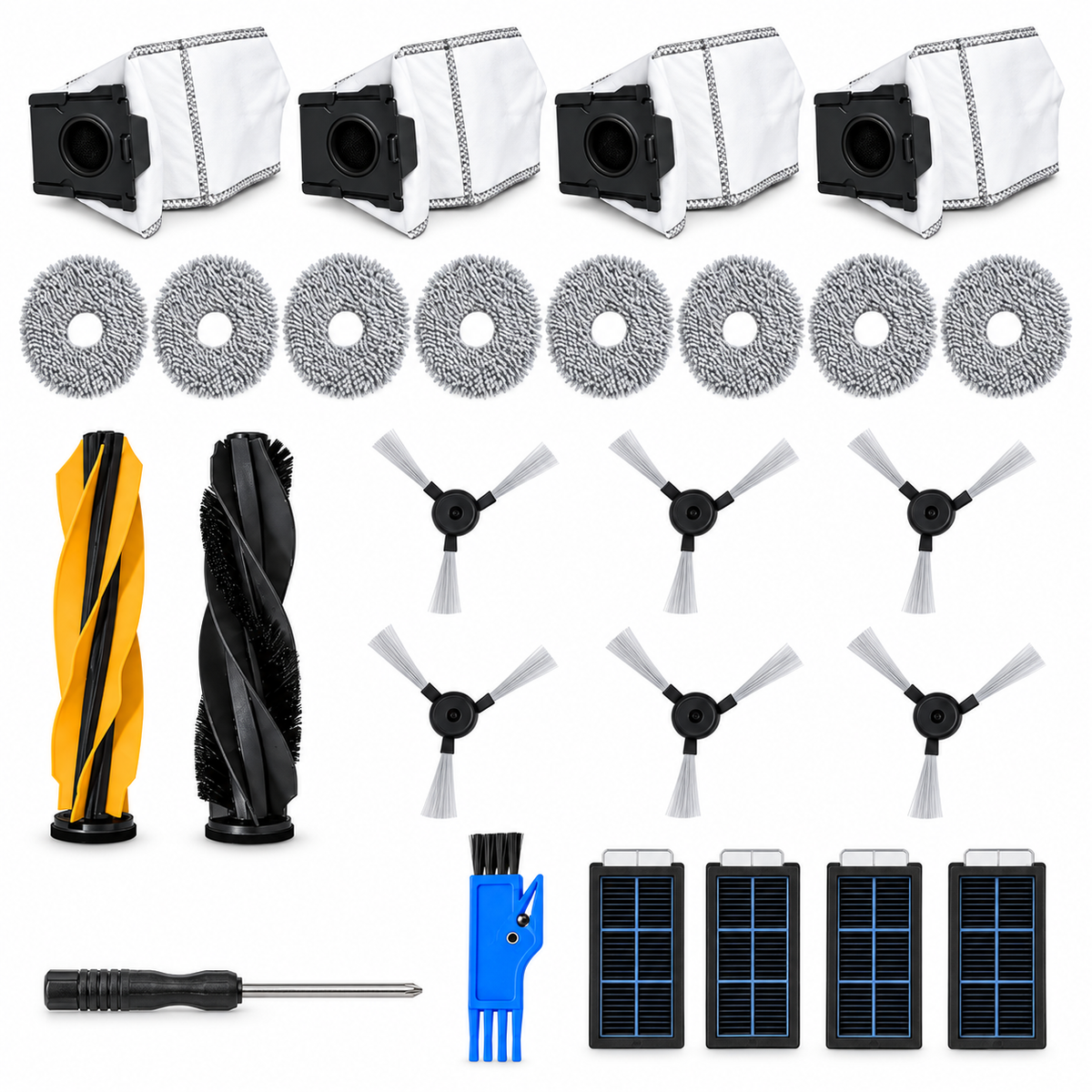 Kit d'Accessoires d'Origine Dreame X40 Ultra Complete – 26 Pièces avec 8 Serpillières