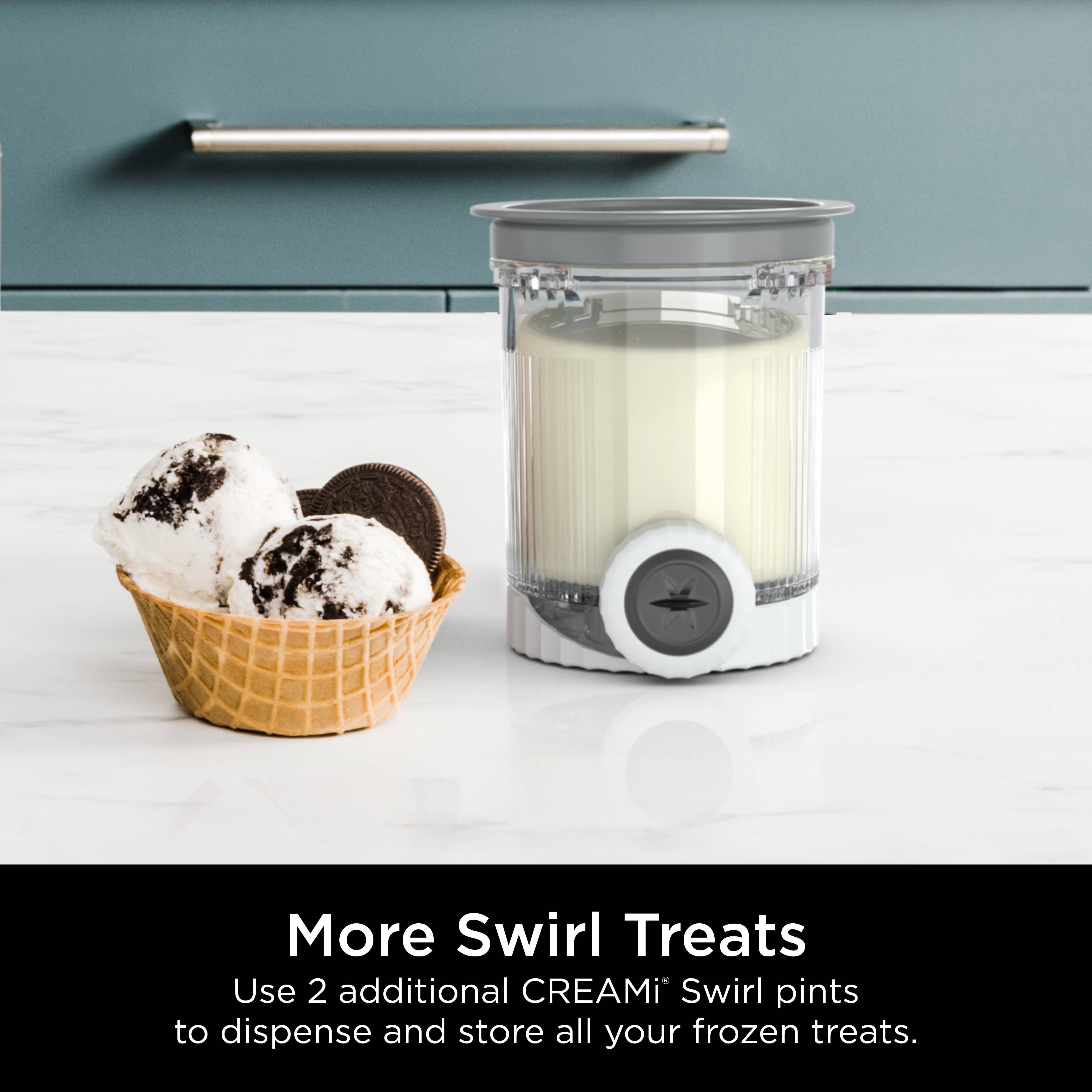 Ninja CREAMi Swirl pots 473 ml couvercles et buses