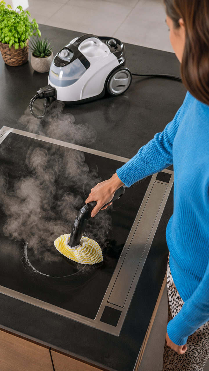Débit de vapeur réglable sur 4 niveaux selon la surface et le niveau de saleté.