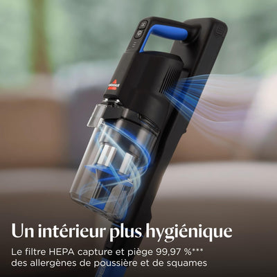 Bac transparent et filtre HEPA du Bissell PowerClean FurFinder